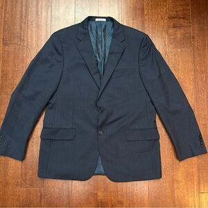 Hickey Freeman Men’s Blue Pin Stripe Blazer 100% Wool, Size 42 R